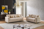 Lisa 2Pc Sofa and Loveseat Set in Ivory-B009S02227