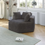 54''L Chenille Sponge single sofa,No Assembly Required,Fluffy Modern Sleeper Chair for Living room, Bedroom, Lounge and Projection Room W834P221043-djyc