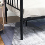 Metal Daybed Frame Multifunctional Mattress Foundation/Bed Sofa with Headboard, Twin, Black W840100846-djyc