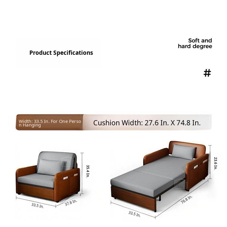 Multifunctional Pull-Out Sleeper Sofa, Foldable Space-Saving Couch for Small Spaces Sofabed G4-7166 gw-1229-11