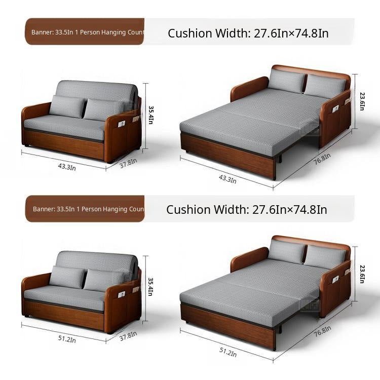 Multifunctional Pull-Out Sleeper Sofa, Foldable Space-Saving Couch for Small Spaces Sofabed G4-7166 gw-1229-11