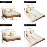 Multifunctional Sleeper Sofa, Space-Saving Foldable Couch with Solid Wood Frame for Living Room G4-7278 ys-1223-1