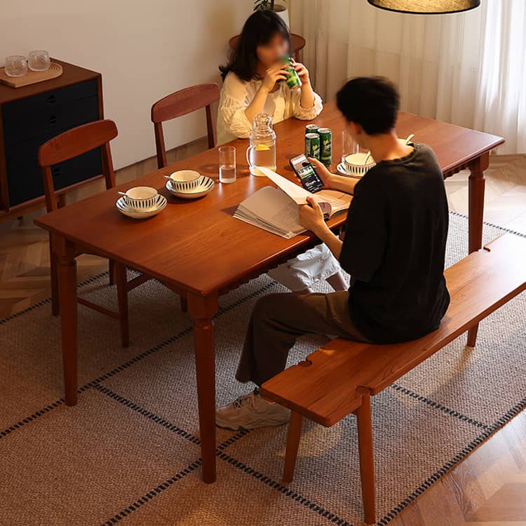 Elegant Natural Cherry Wood Table - Timeless Design & High-Quality Craftsmanship Hersa-1620