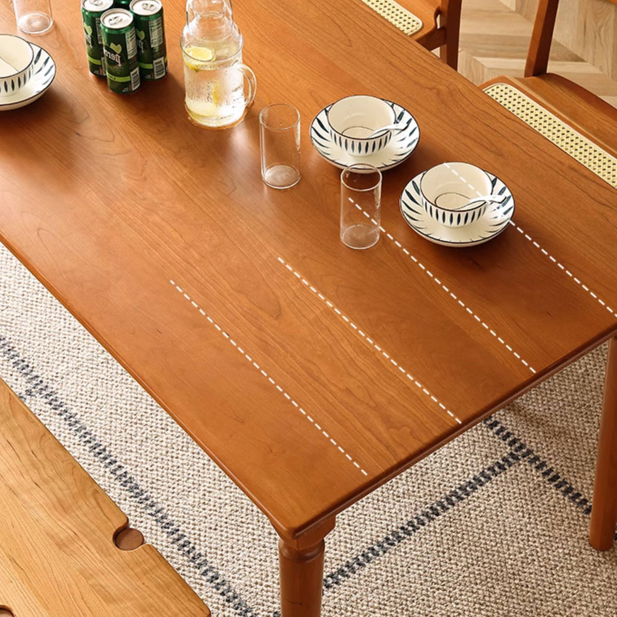 Elegant Natural Cherry Wood Table - Timeless Design & High-Quality Craftsmanship Hersa-1620