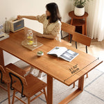 Elegant Chair in Natural Cherry Wood - Stylish & Durable Seating Hersa-1624