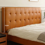 Luxurious Brown Faux & Genuine Leather Bed - Ultimate Comfort & Style Hersa-1626