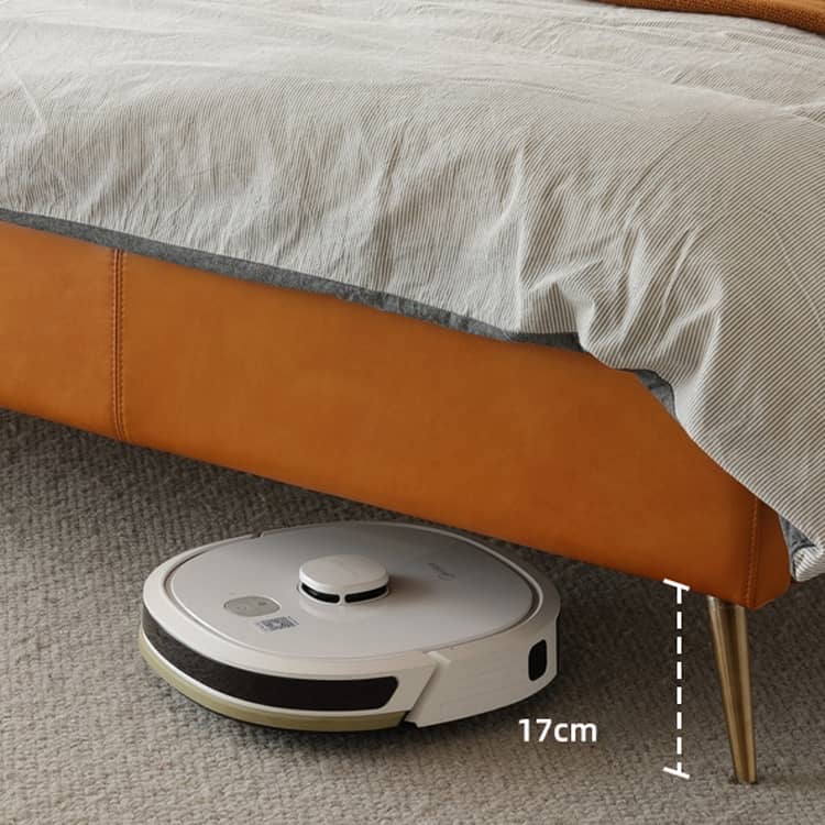 Luxurious Brown Faux & Genuine Leather Bed - Ultimate Comfort & Style Hersa-1626