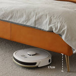 Luxurious Brown Faux & Genuine Leather Bed - Ultimate Comfort & Style Hersa-1626