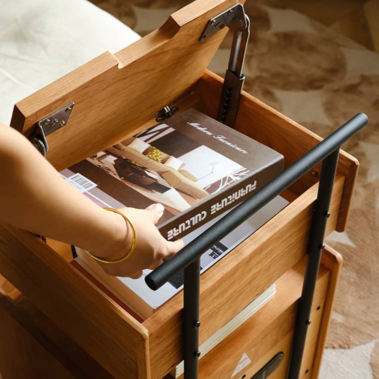 Natural Cherry Wood Tea Table - Elegant and Timeless Design Hersa-1629