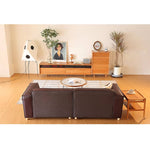 Stylish Natural Cherry & Beech Wood TV Cabinet with Glass Doors Hersa-1630