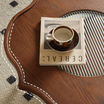 Elegant Brown Glass Tea Table - Modern Coffee Table for Stylish Living Rooms Hersa-1631