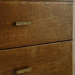 Stunning Red Oak Cabinet - Premium Craftsmanship in Rich Brown Finish Hersa-1637