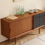 Stylish Black Brown Cabinet for Modern Home Storage Solutions Hersa-1638