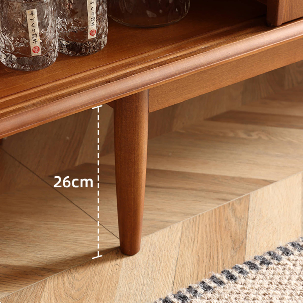 Stylish Black Brown Cabinet for Modern Home Storage Solutions Hersa-1638