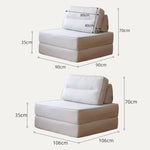 Elegant Beige and Light Blue Sofa - Premium Cotton and Linen Upholstery Hersa-1639