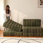 Luxurious Green Goose Down Sofa - Ultimate Comfort and Style Hersa-1641