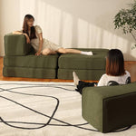 Luxurious Green Goose Down Sofa - Ultimate Comfort and Style Hersa-1641