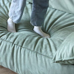 Luxurious Green Solid Wood Sofa with Premium Down Filling Hersa-1642