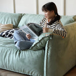 Luxurious Green Solid Wood Sofa with Premium Down Filling Hersa-1642