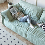 Luxurious Green Solid Wood Sofa with Premium Down Filling Hersa-1642