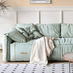 Luxurious Green Solid Wood Sofa with Premium Down Filling Hersa-1642