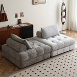 Stylish Dark Grey Sofa - Premium Cotton & Linen Blend for Ultimate Comfort Hersa-1643