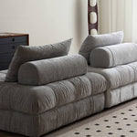 Stylish Dark Grey Sofa - Premium Cotton & Linen Blend for Ultimate Comfort Hersa-1643
