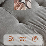 Stylish Dark Grey Sofa - Premium Cotton & Linen Blend for Ultimate Comfort Hersa-1643