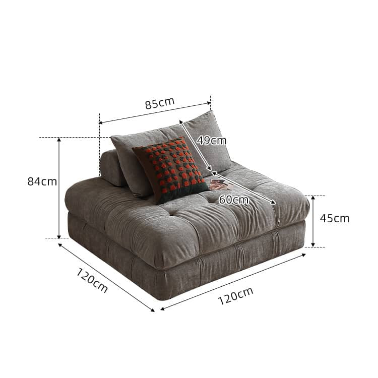 Stylish Dark Grey Sofa - Premium Cotton & Linen Blend for Ultimate Comfort Hersa-1643