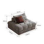 Stylish Dark Grey Sofa - Premium Cotton & Linen Blend for Ultimate Comfort Hersa-1643