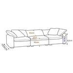 Luxurious White Down Sofa - Premium Cotton and Linen Blend for Ultimate Comfort Hersa-1645