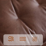 Luxurious Dark Brown Leather Sofa - Genuine Comfort with Faux Leather Durability Hersa-1649