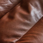 Luxurious Dark Brown Genuine Leather Sofa with Ash Wood Frame - Supreme Comfort & Style Hersa-1650