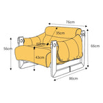 Luxurious Dark Brown Genuine Leather Sofa with Ash Wood Frame - Supreme Comfort & Style Hersa-1650