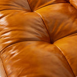 Luxurious Brown Faux Leather Sofa - Premium Comfort & Style Hersa-1651