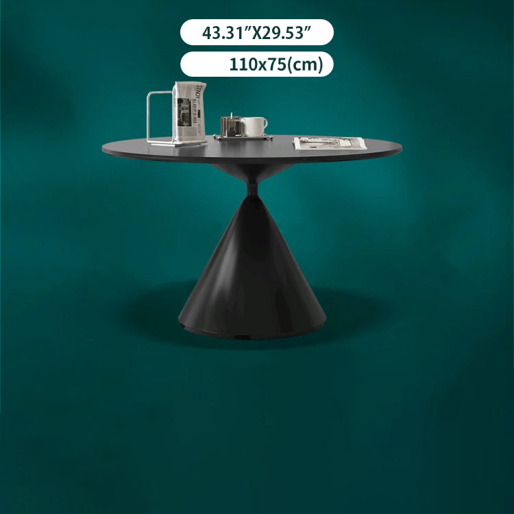 Sleek Matte Black Ceramic Table - Modern Furniture for Sophisticated Spaces hagst-1672