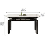 Premium Ash Wood & Sintered Stone Table - Modern Elegance for Your Home fjx-2658