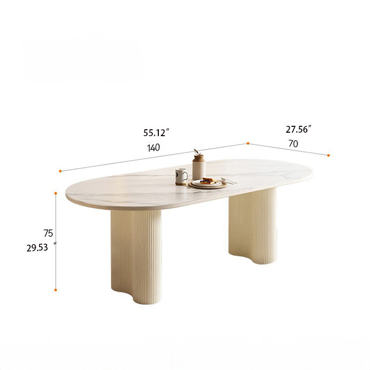 Modern Oval Marble Dining Table - Elegant Design for Chic Interiors hfcjp-4001