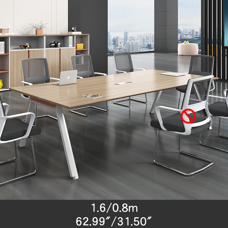 Stylish Brown & White Particle Board Table - Modern Design for Home & Office qs-151