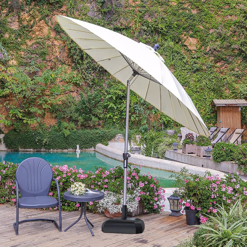 Premium Outdoor Sunshade - Khaki, Wine Red & White - Durable Aluminum Alloy Frame with Color-Woven Fabric zy-52