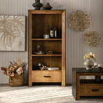 Spacious Rustic Cabinet in Chinese Fir and Density Board - Perfect for Stylish Storage hdst-4229