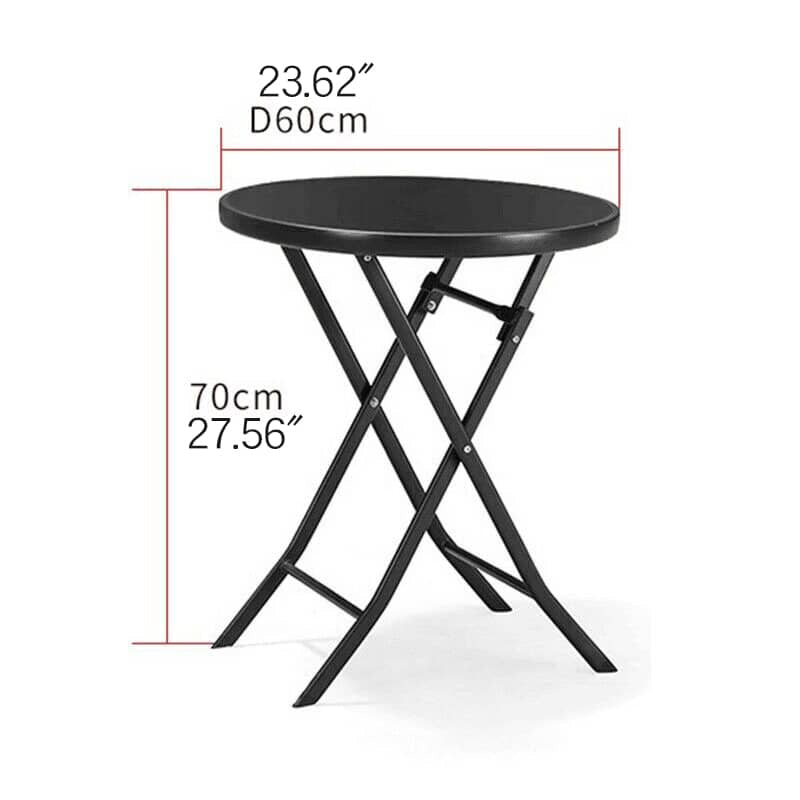 Stylish Modern Table with Black Glass Top and Durable Brown Steel Frame zy-268