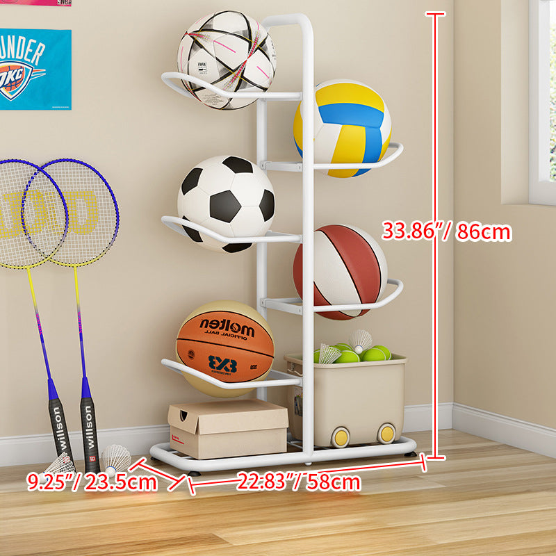 Multi-Tier Metal Sports Storage Rack for Balls & Equipment Organization hsen-2027