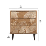 Elegant Chinese Fir Cabinet with Leaf Design – Stylish Storage Solution for Modern Homes hdst-4220