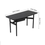 Compact Black Multi-Layer Table for Modern Home Office or Dining - Sleek Design, Perfect Fit fif-4511