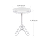 Vintage White Iron Bistro Table – Elegant Lace Design for Cozy Spaces fczym-2330