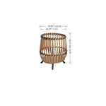 Stylish Rattan Weaving Solid Wood Storage Rack for Indoor Decor fczym-2317