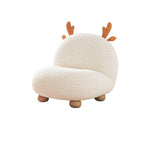 Cozy Deer Antler Sofa Chair - Plush Velvet & Wooden Base for Kids Room Decor hns-4130