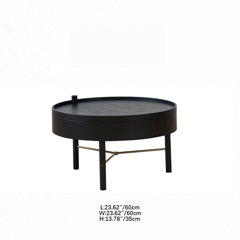 Elegant Black & Natural Wood Color Particle Board Tea Table - Stylish & Functional yw-179