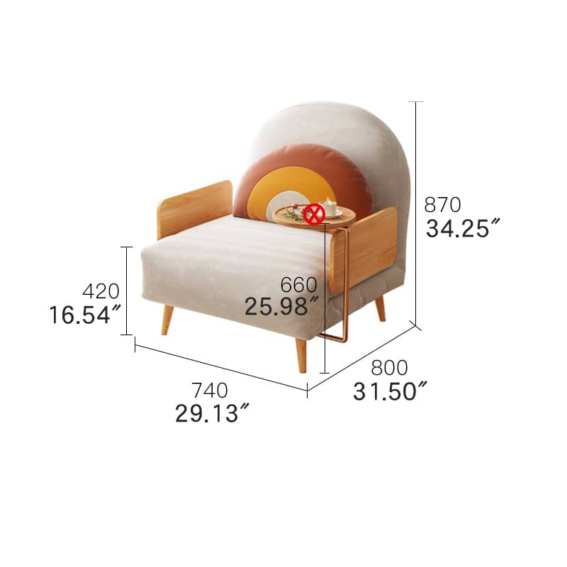 Modern Minimalist Sofa Bed - Ash Wood & Leathaire Upholstery for a Stylish Living Space hns-4131